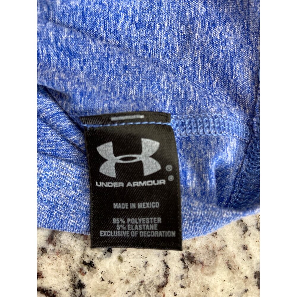 Under Armour HeatGear Fitted Sleeveless Tank Top Blue LG Athletisure Gym - Picture 5 of 9